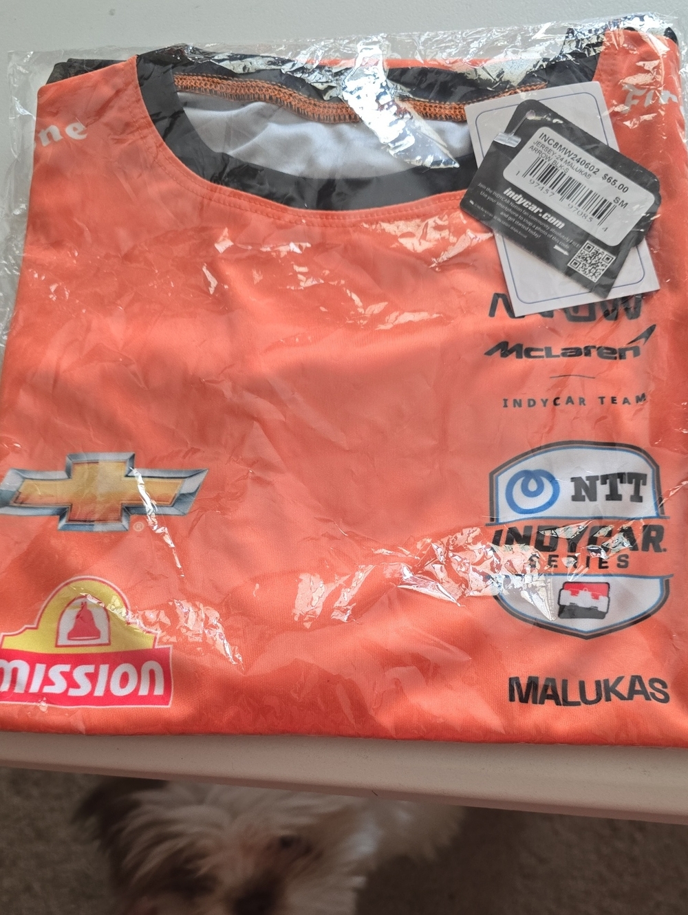 Orange IndyCar Team Jersey for Men